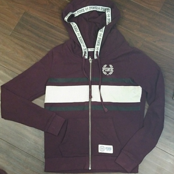 Victoria Secret Pink zip up hoodie sweatshirt Sml - Picture 1 of 7